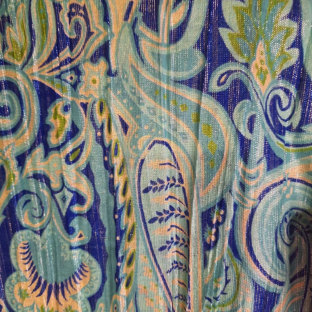 Two Scarves Blue & Rust Colors